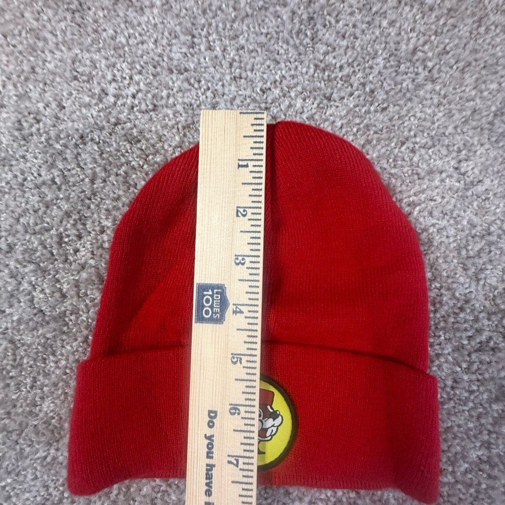 Buc-ees red knit Beanie winter hat - Picture 2 of 3